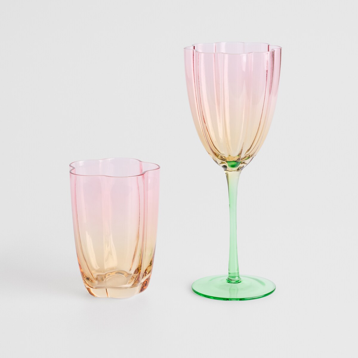 Kieliszek Do Wina Azali z motywem kwiatowym