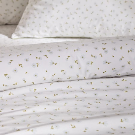 Pościel bawełniana z lamówką Avis 140x200 cm z motywem kwiatowym