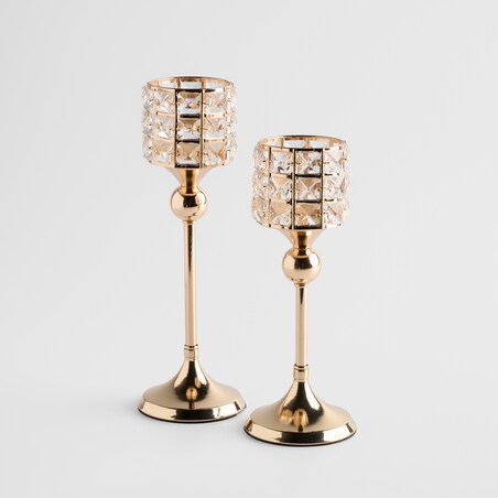 Świecznik Etienet z motywem geometrycznym