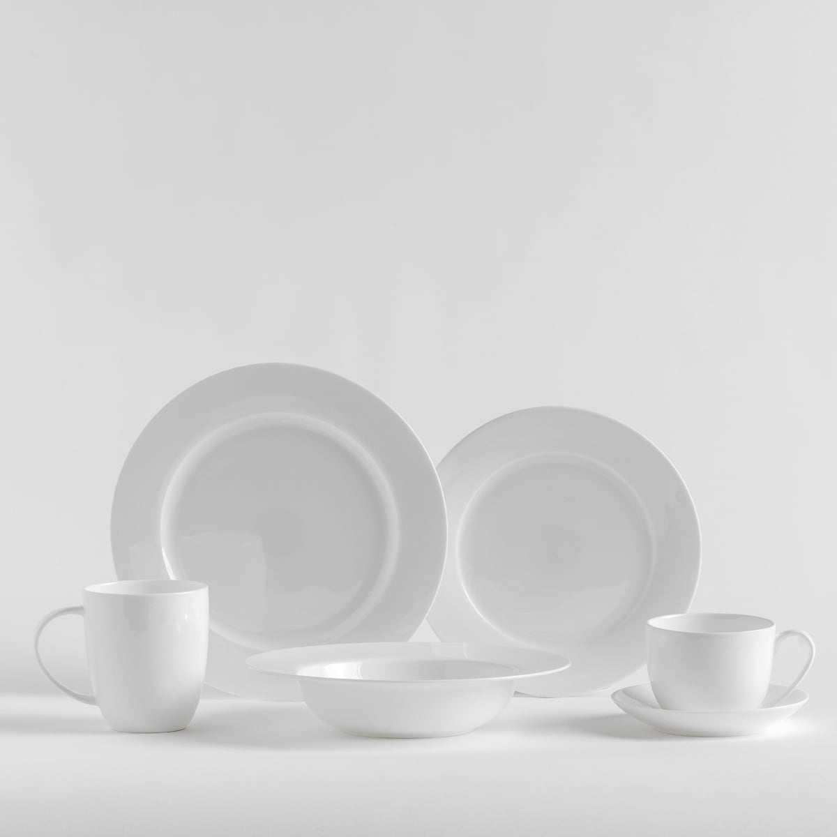 Klasyczny Talerz Głęboki z Porcelany Kostnej Bianco
