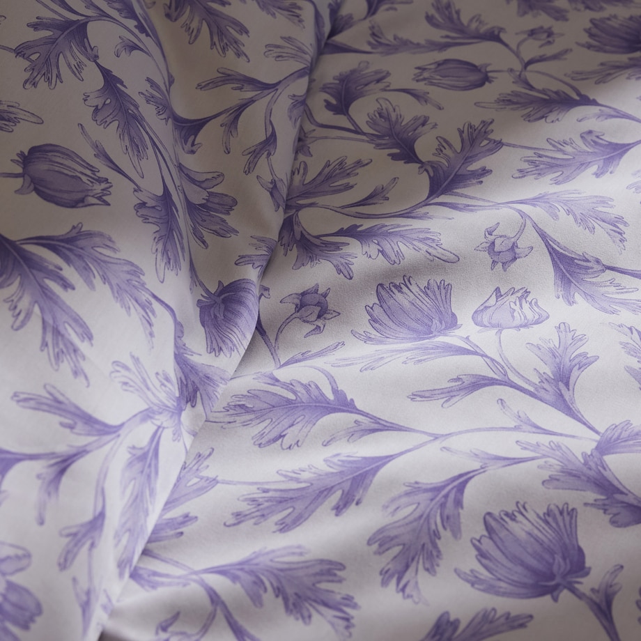 Pościel z bawełny satynowej Amantello 200x220 cm z motywem liści