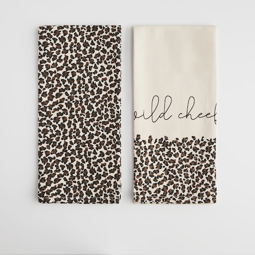 Komplet Ścierek Panter 45x65 cm z motywem zwierzęcym