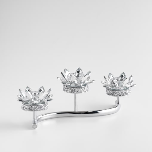 Świecznik potrójny Cristal shine wave