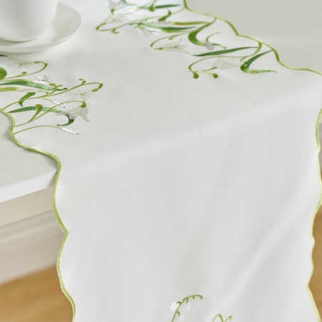 Bieżnik Haftowany Convelio 35x174 cm z motywem kwiatowym