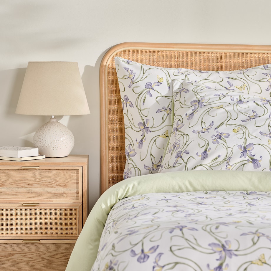 Pościel z bawełny satynowej Irisoni 160x200 cm z motywem kwiatowym