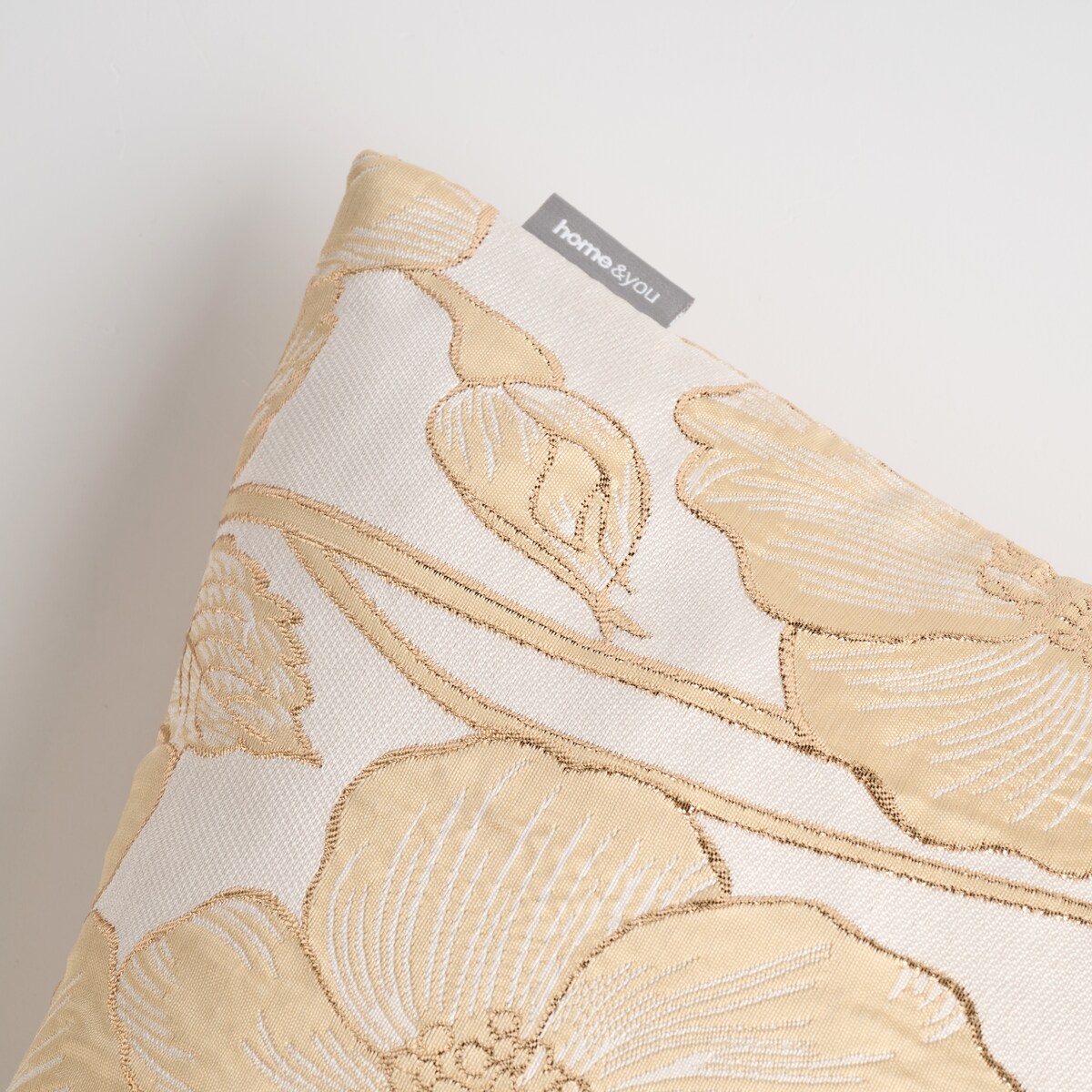 Poszewka Żakardowa Makowka 45x45 cm z motywem kwiatowym