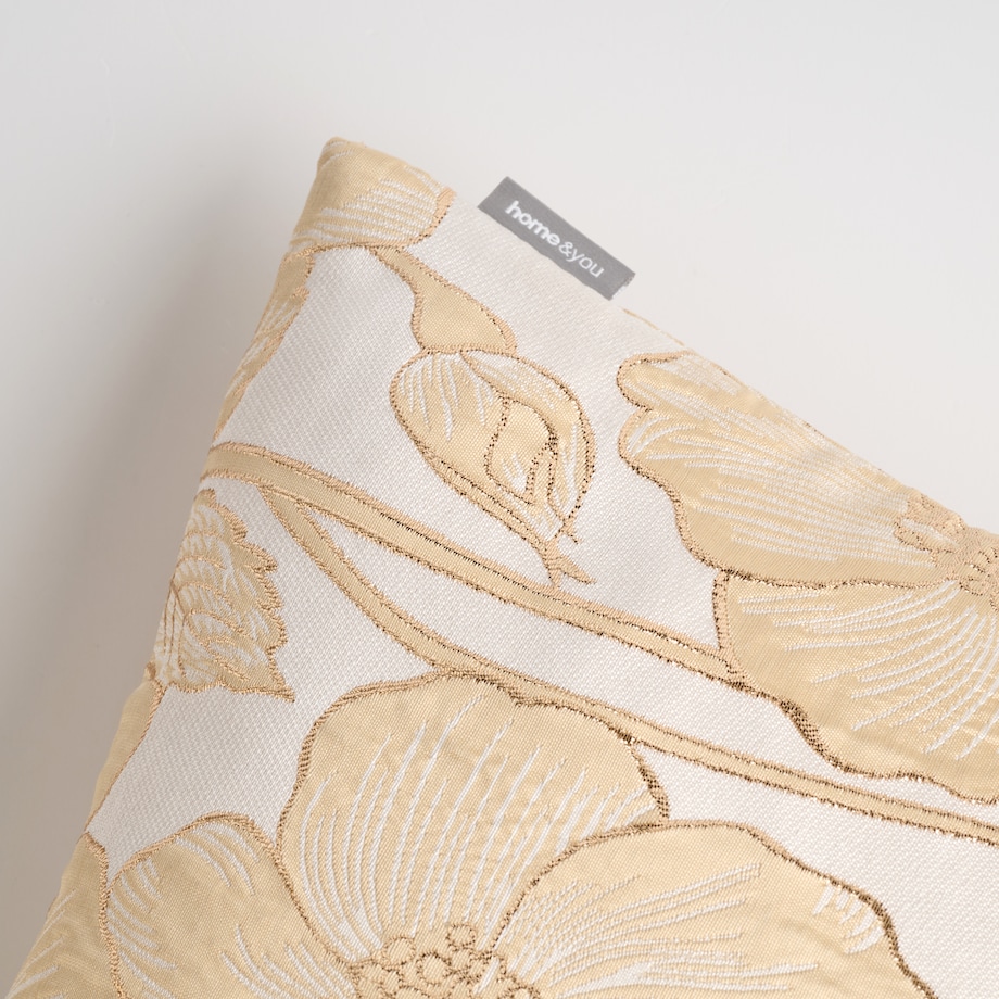 Poszewka Żakardowa Makowka 45x45 cm z motywem kwiatowym