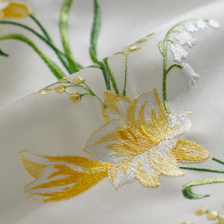 Bieżnik Haftowany Dafodil 35x174 cm z motywem kwiatowym