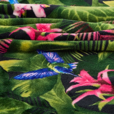 Drukowany koc Tripio 150x200 cm z motywem tropikalnym