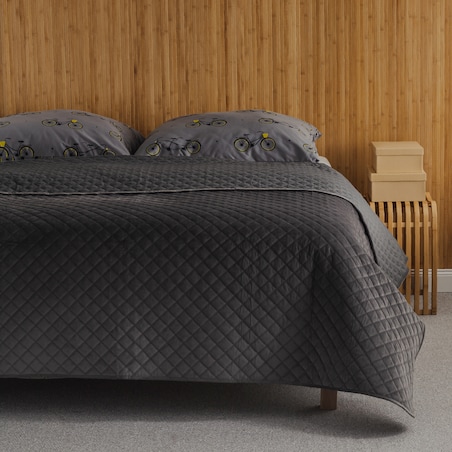 Narzuta Welwetowa w Wytłaczany Geometryczny Wzór Mismi 220x240 cm