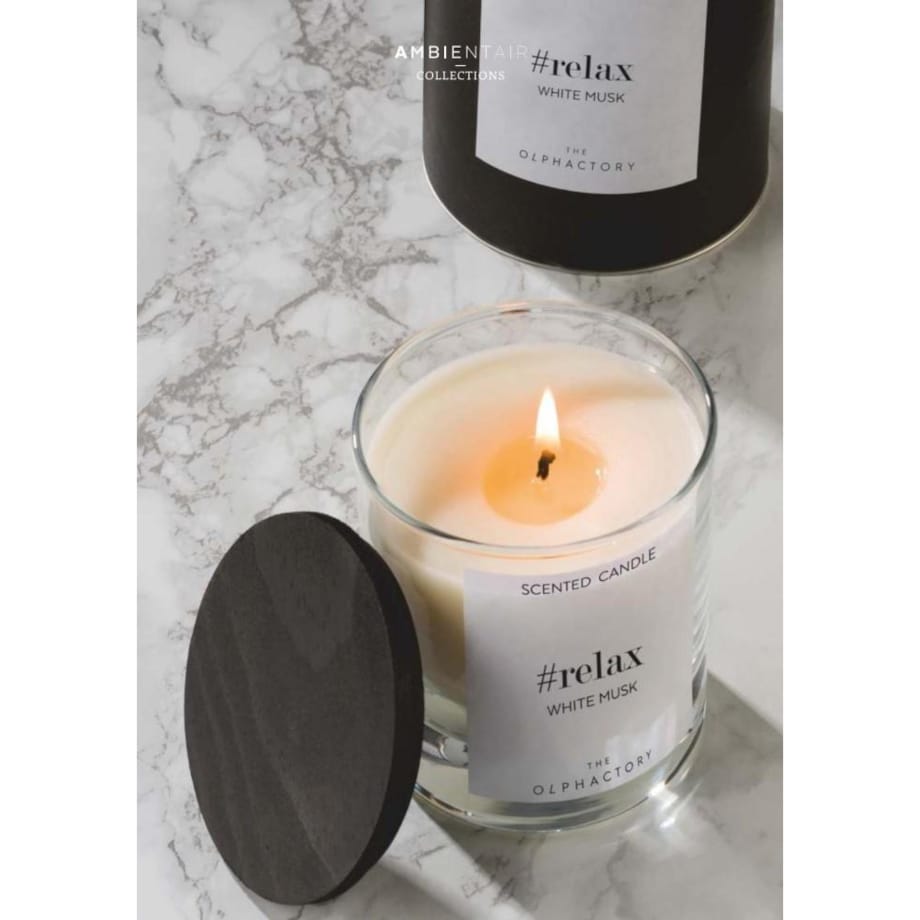 Świeca zapachowa relax White Musk Olphactory Black