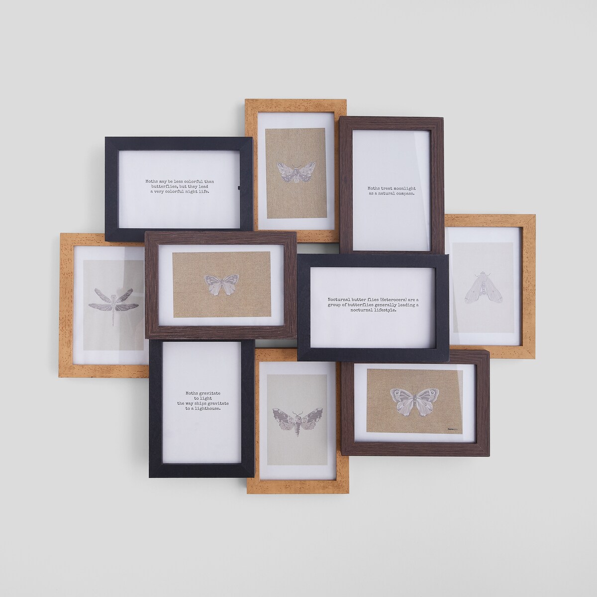 Drewniana multiramka na 10 zdjęć biron