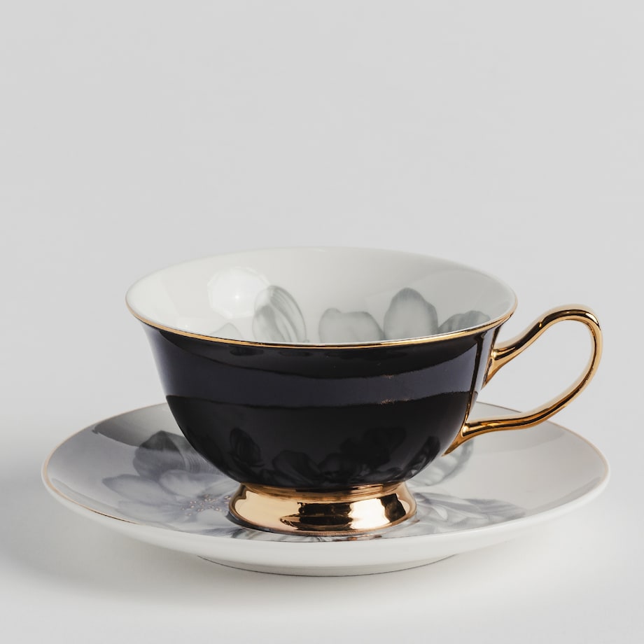 Filiżanka Ze Spodkiem Ennie Black