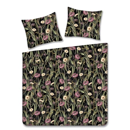 Pościel z bawełny satynowej Lorelli 200x220 cm z motywem kwiatowym