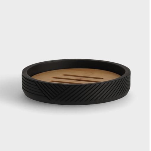 Mydelniczka z Masy Żywicznej z Drewnem Raveno