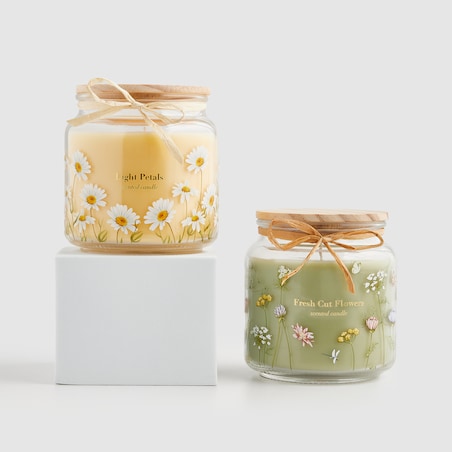 Świeca Zapachowa Daisy z motywem kwiatowym