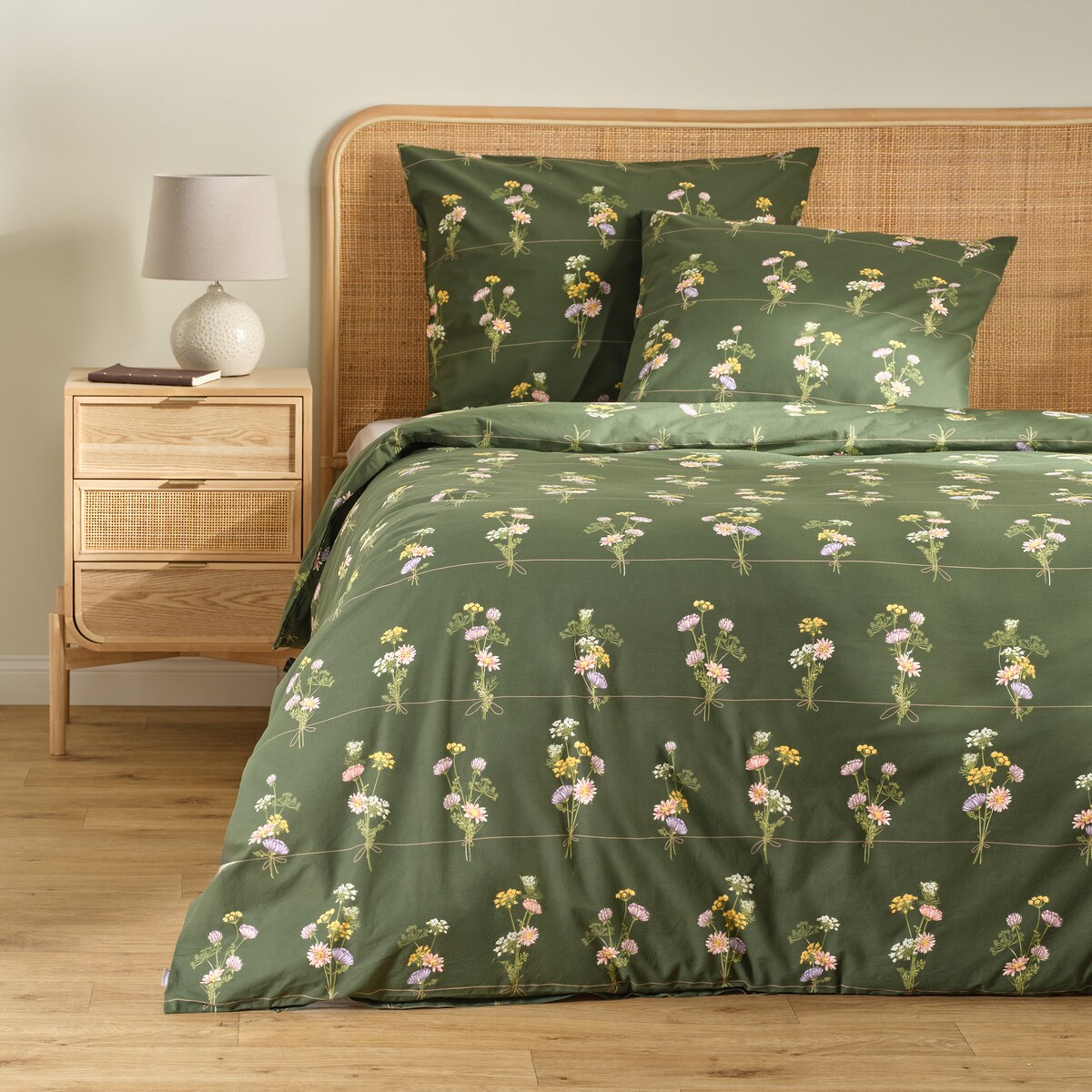 Pościel Bawełniana Koperinosi 160x200 cm z motywem kwiatowym