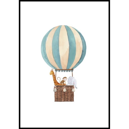 plakat lot balonem 30x40 cm