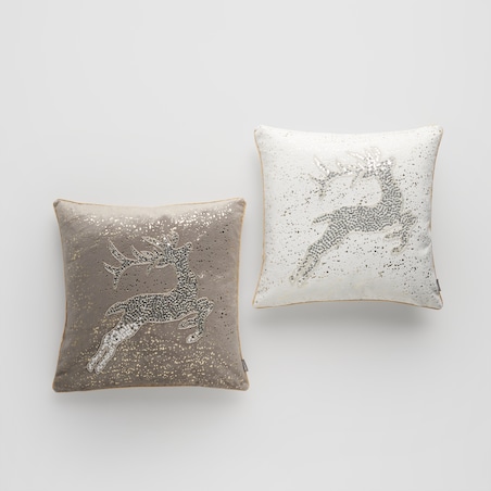 Poszewka Haftowana Dridis 45x45 cm z motywem renifera