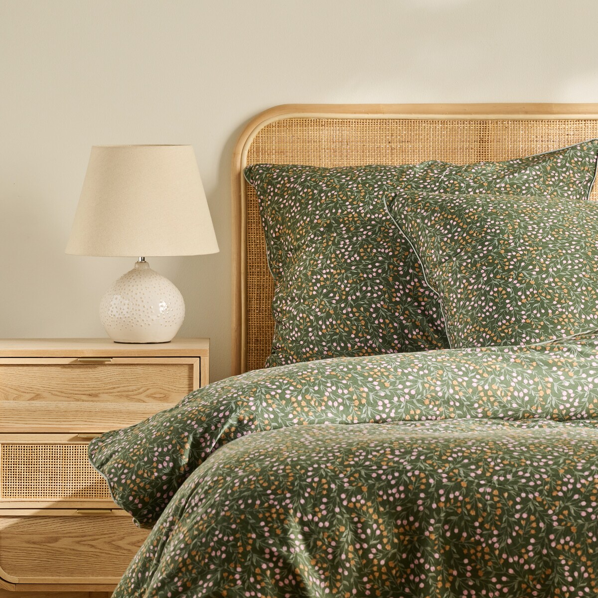 Pościel z bawełny satynowej Crisenta 200x220 cm z wzorem kwiatowym