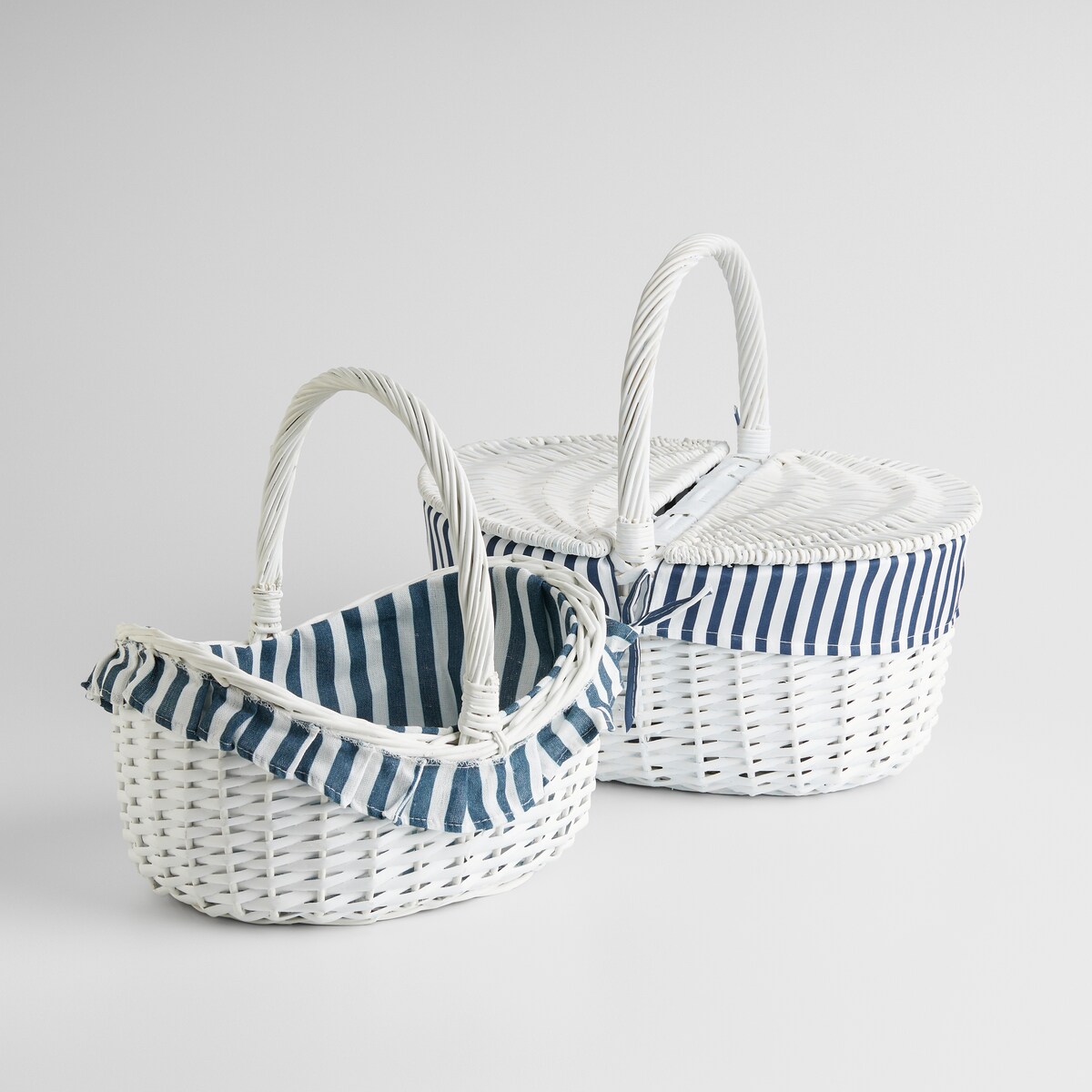 Koszyk z rączką Omoni 26x32 cm w kratę