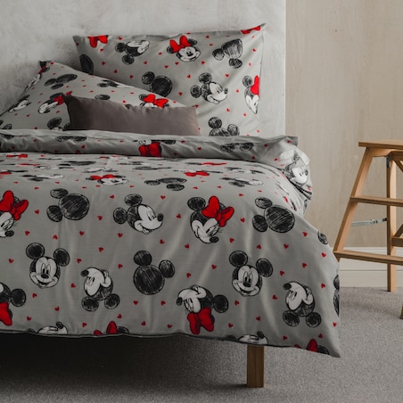 Pościel Satynowa Mikimouse 160x200 cm