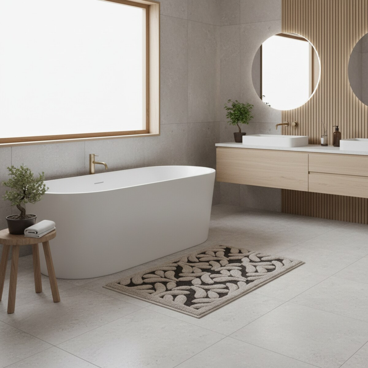 Dywanik łazienkowy Laval 50x80 cm z motywem arabeski