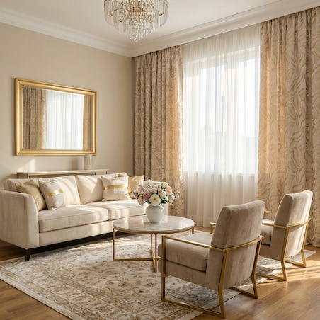 Zasłona Welwetowa Foglare 140x280 cm z motywem liściastym