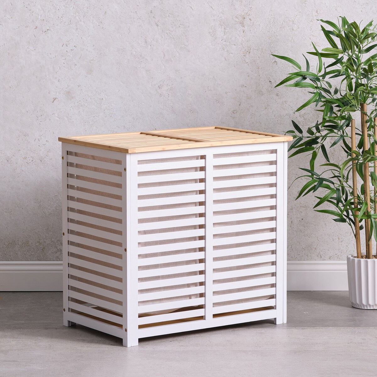 Kosz Na Pranie Woody double 40x60 cm