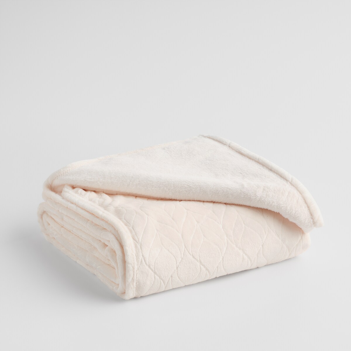 Jednokolorowy koc z wytłoczonym wzorem Violineos 150x200 cm z motywem arabeski