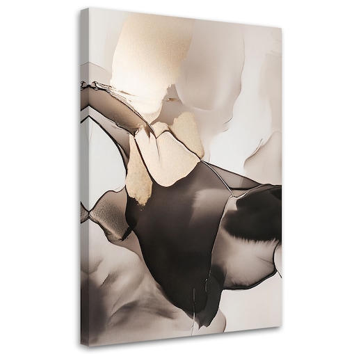 Feeby Obraz do sypialni, Abstrakcja 3D Beżowy Brąz Nowoczesna 80x120
