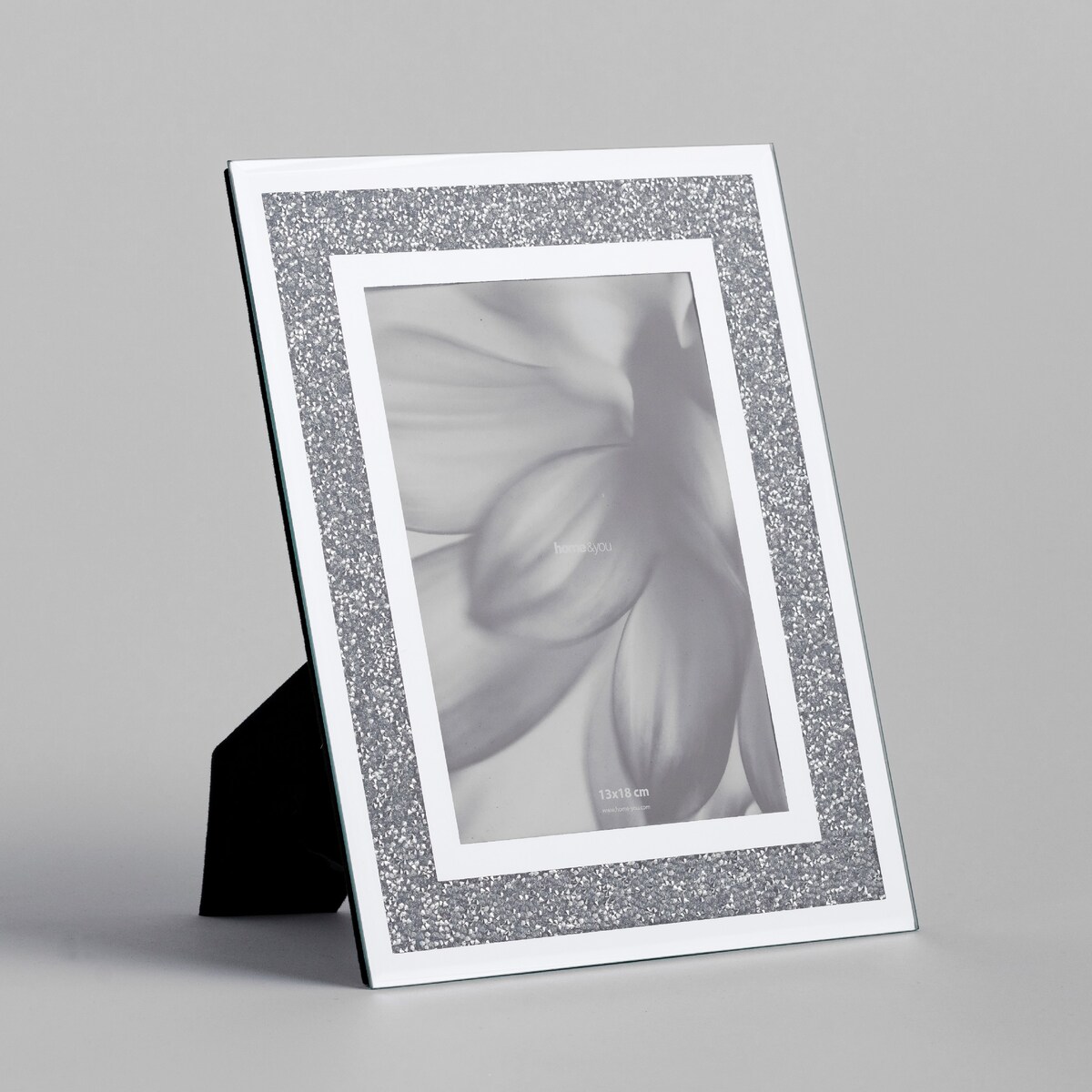Lustrzana ramka z kryształkami diamentdust