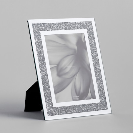 Lustrzana ramka z kryształkami diamentdust