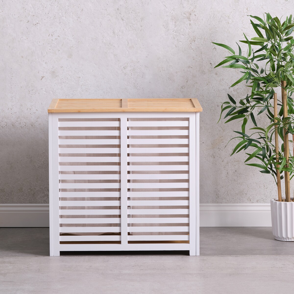 Kosz Na Pranie Woody double 40x60 cm