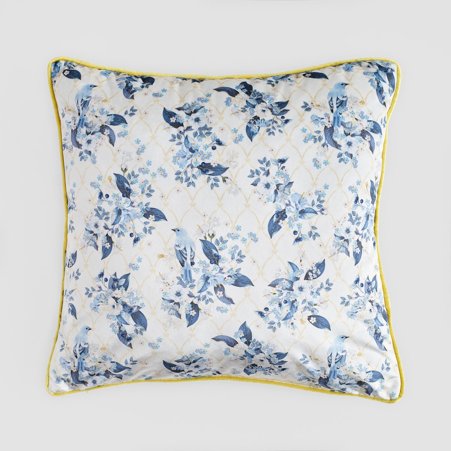 Poszewka z nadrukiem Lemondio 45x45 cm z motywem kwiatowym