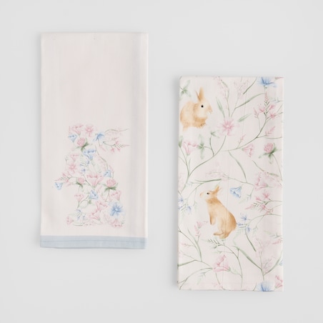 Komplet Ścierek Kirosonni 45x65 cm z motywem królika