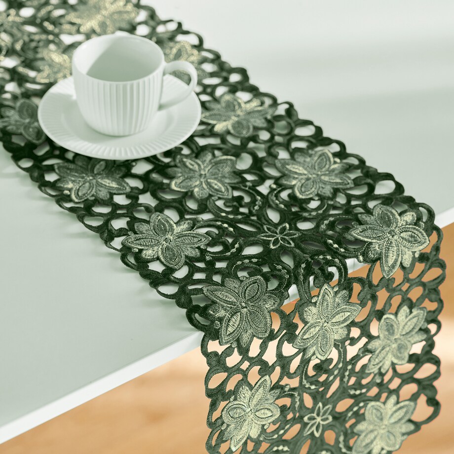 Bieżnik Haftowany Recor 28x174 cm z motywem gwiazdy betlejemskiej