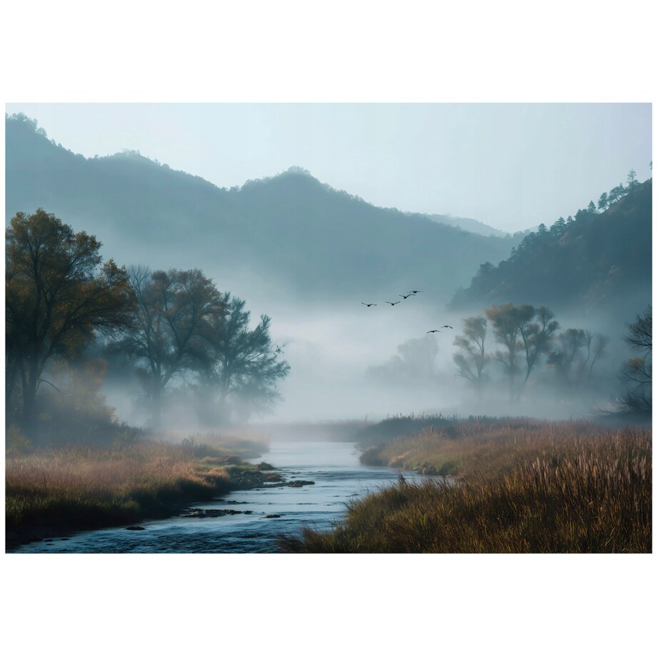 Fototapeta Do Sypialni Salonu Na Flizelinie Las Góry Niebieski 400x280