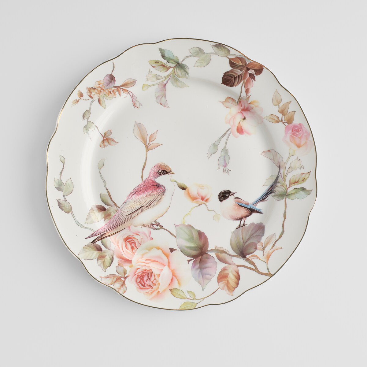 Talerz Obiadowy Botania z motywem roślinnym