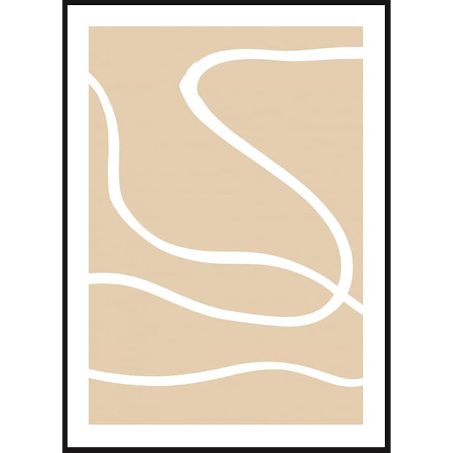 Poster Story, Plakat, Obraz - Beżowe Linie No4