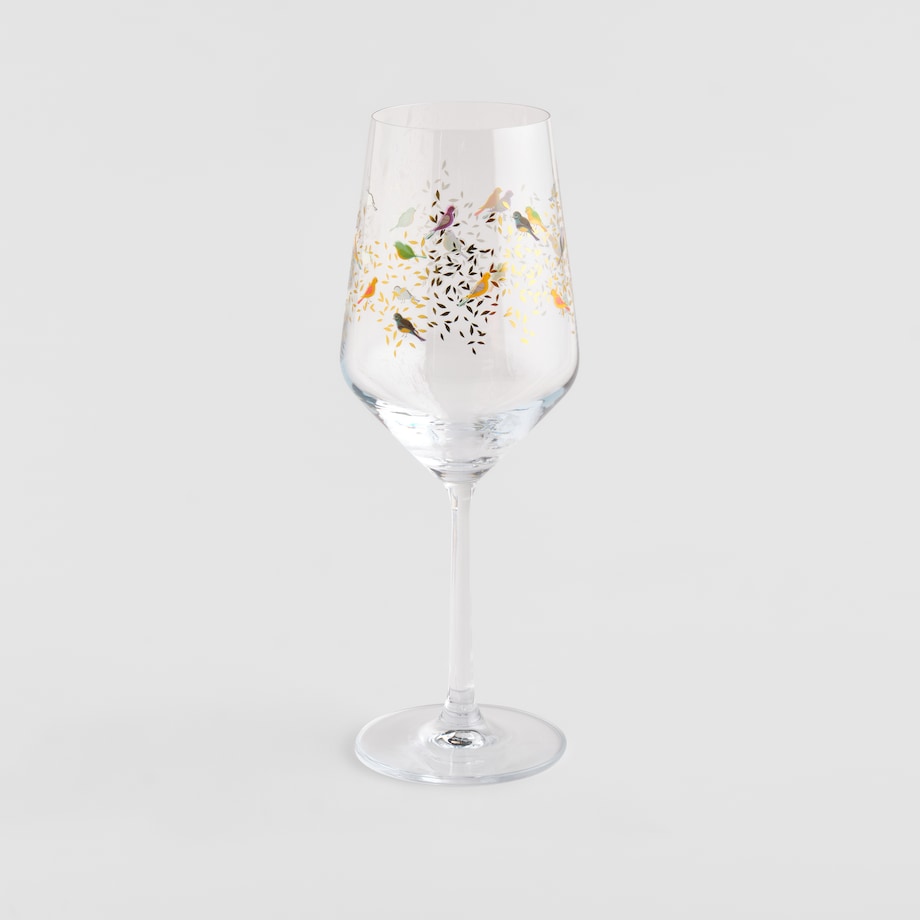 Kieliszek Do Wina Kolibri z motywem tropikalnym