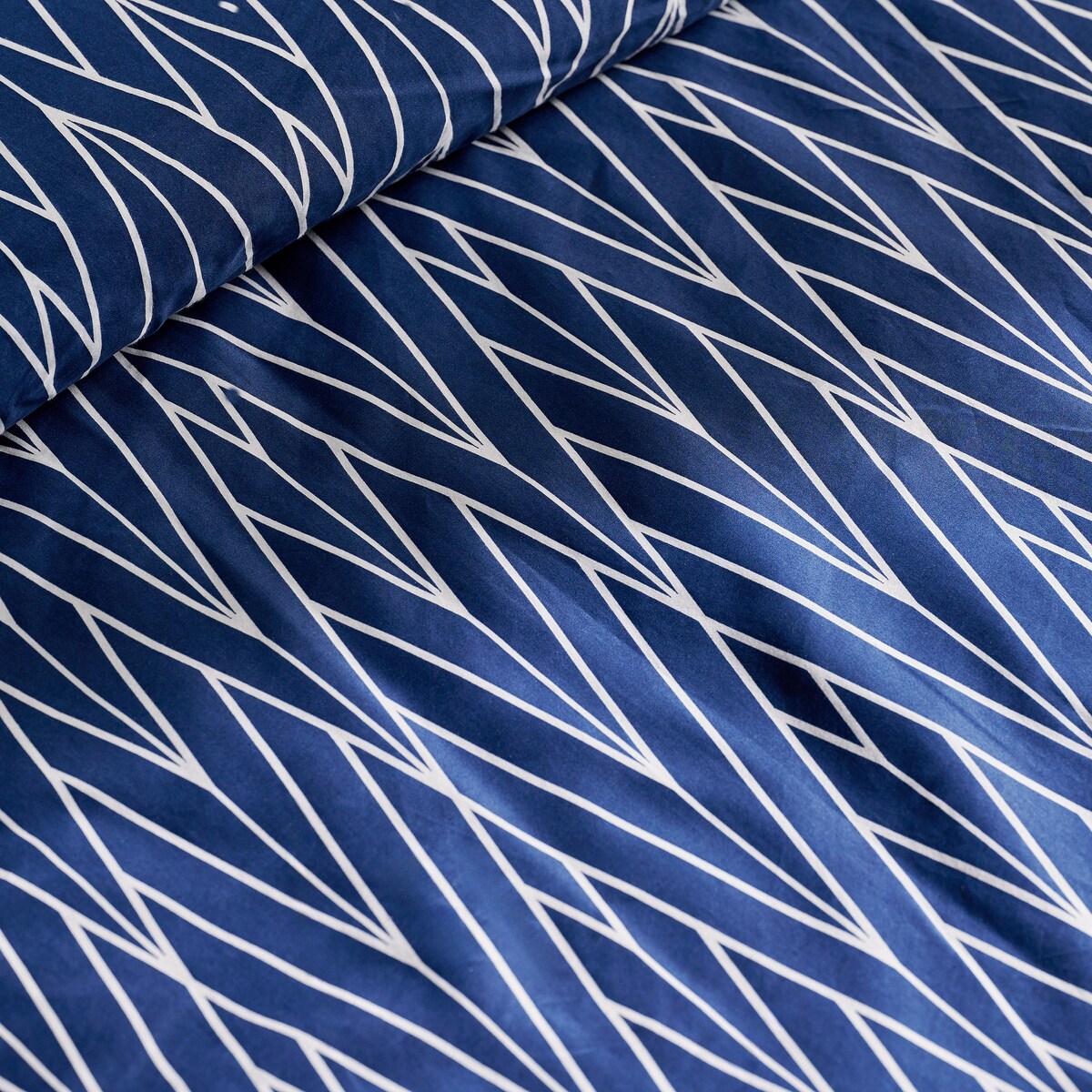 Pościel z bawełny satynowej Zinella 160x200 cm z motywem geometrycznym