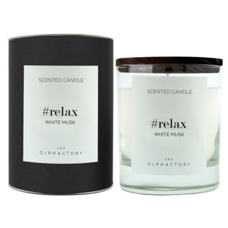 Świeca zapachowa relax White Musk Olphactory Black