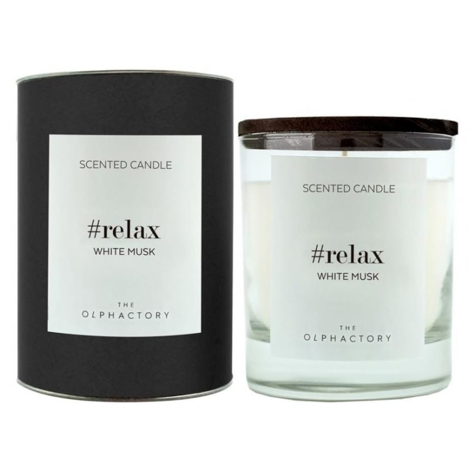 Świeca zapachowa relax White Musk Olphactory Black