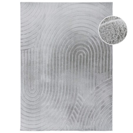 Dywan nowoczesny 3D, miękki Waving 5010 Szary 80x150