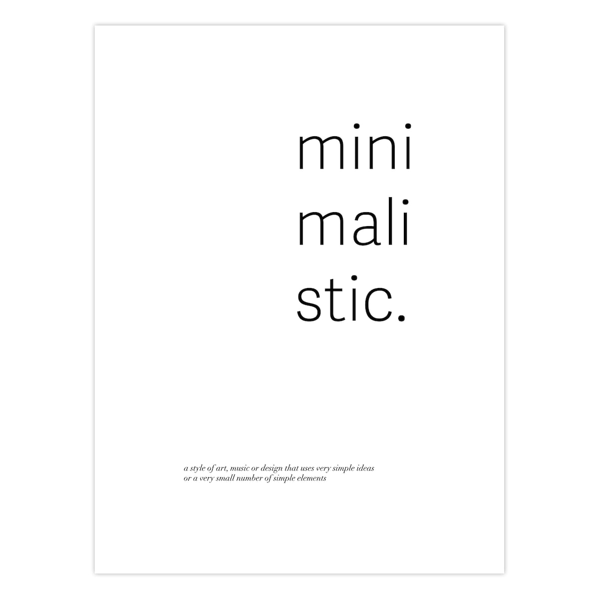 Plakat Minimalista