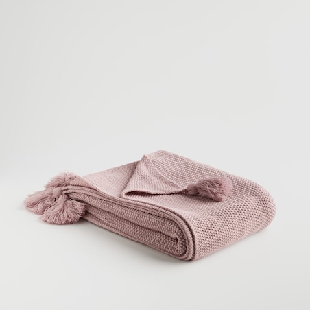 Jednokolorowy koc dzianinowy Zoltane 130x170 cm