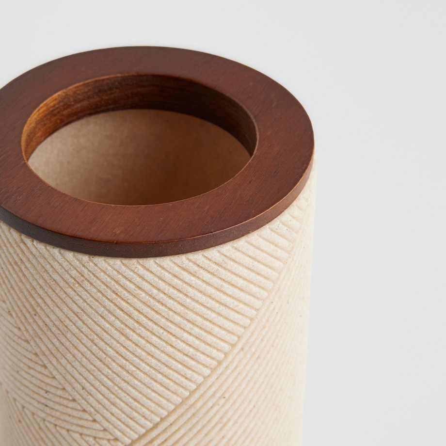 Kubek Łazienkowy Ravanna z motywem geometrycznym