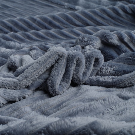 Jednokolorowy koc żakardowy Divite 150x200 cm