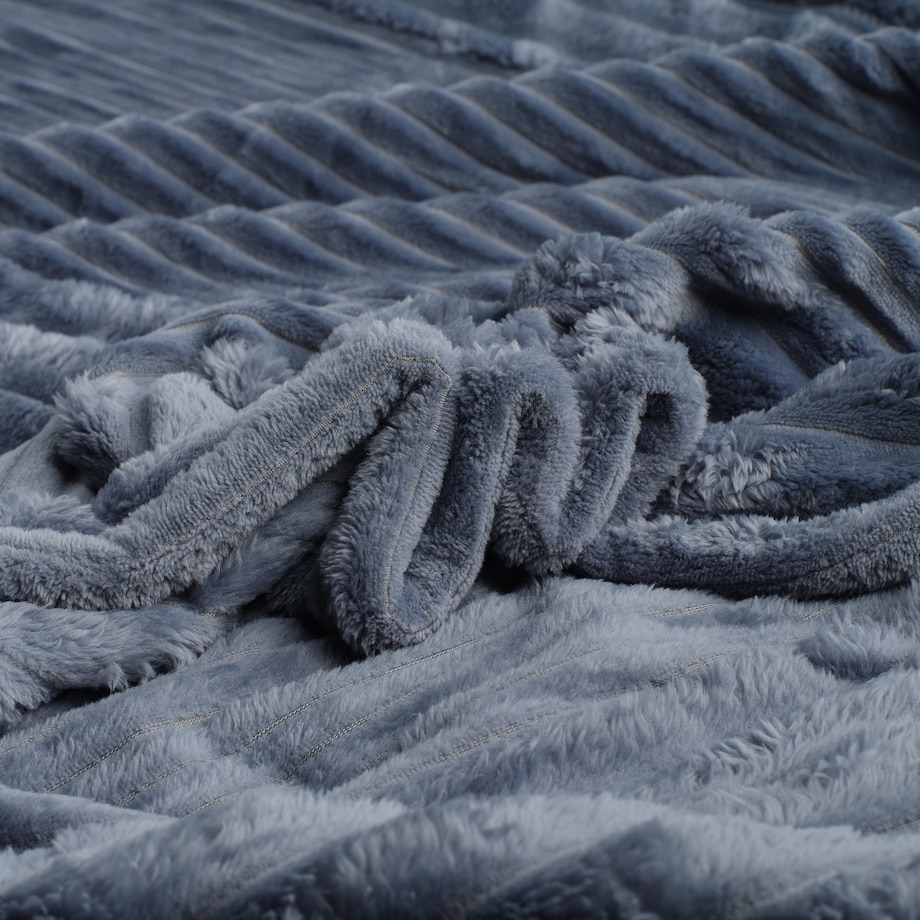 Jednokolorowy koc żakardowy Divite 150x200 cm